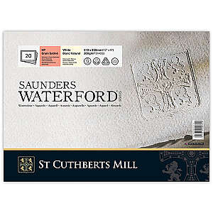 Saunders Waterford Sulu Boya Defteri 300gr 23X31cm White HP Satin 20 Yaprak - St Cuthberts Mill