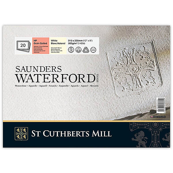 Saunders Waterford Sulu Boya Defteri 300gr 23X31cm White HP Satin 20 Yaprak - 1