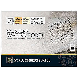 Saunders Waterford Sulu Boya Defteri 300gr 23X31cm White Rough 20 Yaprak - St Cuthberts Mill