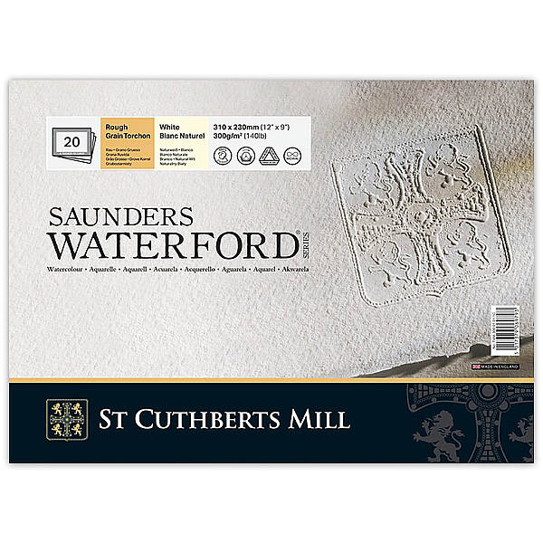 Saunders Waterford Sulu Boya Defteri 300gr 23X31cm White Rough 20 Yaprak - 1