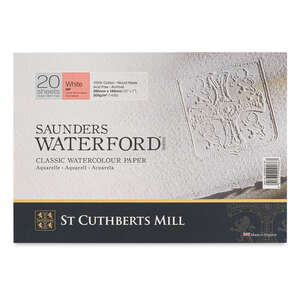 Saunders Waterford Sulu Boya Defteri 300gr 26X18cm 20 Yaprak Sıcak Basım Dokusuz - Thumbnail