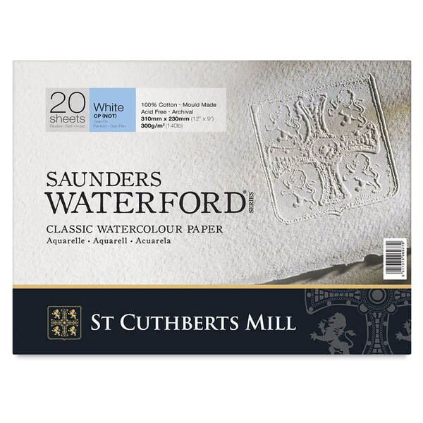 Saunders Waterford Sulu Boya Defteri 300gr 31X23cm Soğuk Basım İnce Doku