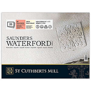 Saunders Waterford Sulu Boya Defteri 300gr 31X41cm White HP Satin 20 Yaprak Blok - St Cuthberts Mill