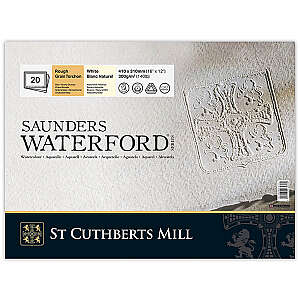 Saunders Waterford Sulu Boya Defteri 300gr 31X41cm White Rough 20 Yaprak Blok - St Cuthberts Mill