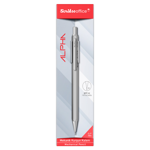 Scrikss Alpha Mekanik Kurşun Kalem 0.7 mm Gri - 5