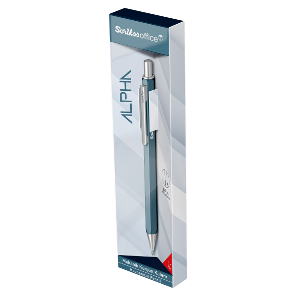 Scrikss Alpha Mekanik Kurşun Kalem 0.7 mm Mavi - 5