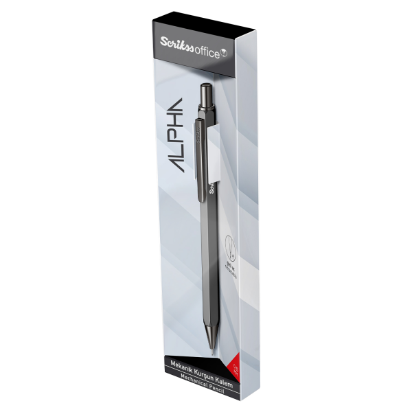 Scrikss Alpha Mekanik Kurşun Kalem 0.7 mm Siyah - 5