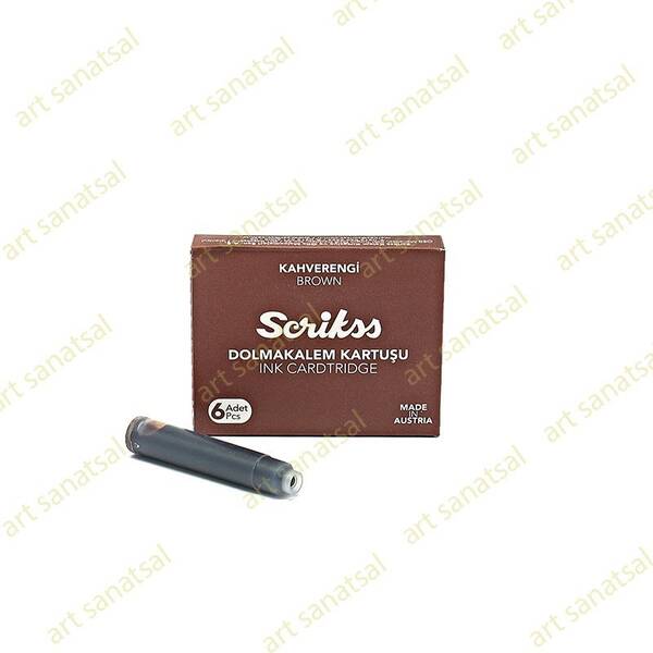 Scrikss Dolma Kalem Kartuşu 6'lı Kahve - 1
