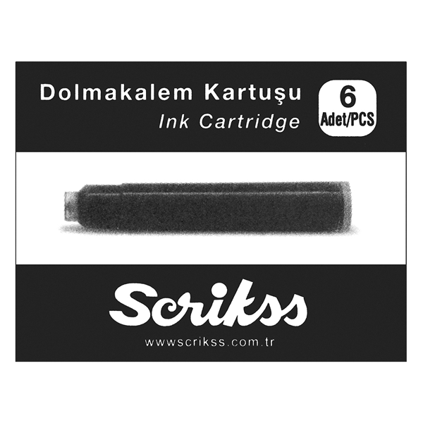 Scrikss Dolma Kalem Kartuşu 6'lı Siyah - 1