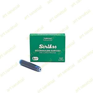 Scrikss Dolma Kalem Kartuşu 6'lı Turkuaz - Scrikss