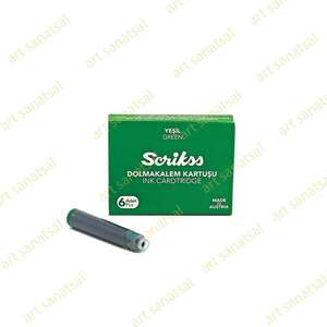 Scrikss Dolma Kalem Kartuşu 6'lı Yeşil - Scrikss