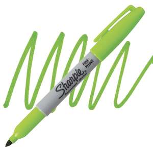Sharpie - Sharpie Fine Permanent Markör Limon Yeşil