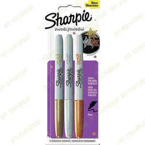 Sharpie - Sharpie Metalik Markör Karışık Renk 3'Lü Set