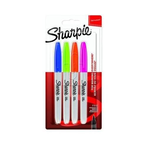 Sharpie Set Permanent Fine 4'Lü Set Canlı Renkler 2065403 - 1