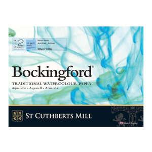 St Cuthberts Mill - St Cuthberts Mill Bockingford Sulu Boya Defteri 300G/M² 360X260mm 12 Yaprak İnce Doku Beyaz
