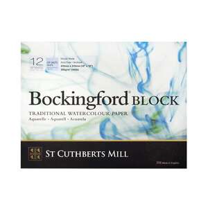 St Cuthberts Mill - St Cuthberts Mill Bockingford Sulu Boya Defteri 300G/M² 410X310mm 12 Yaprak Dokusuz Beyaz
