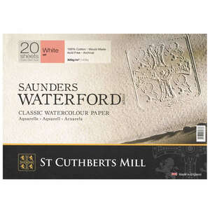 St Cuthberts Mill - St Cuthberts Mill Saunders Waterford Sulu Boya Defteri 300G/M² 310X210mm 20 Yaprak Dokusuz Beyaz