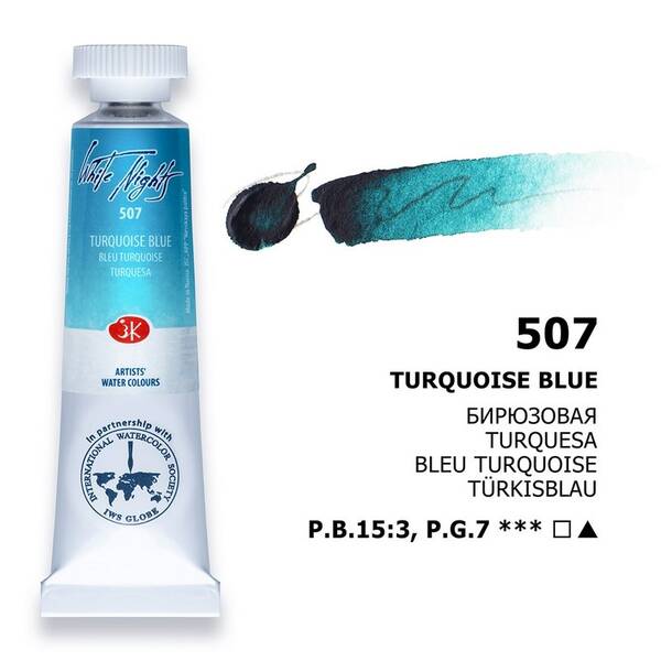 St. Petersburg White Nights Tüp Suluboya 10Ml S1 507 Turquoise Blue - 1