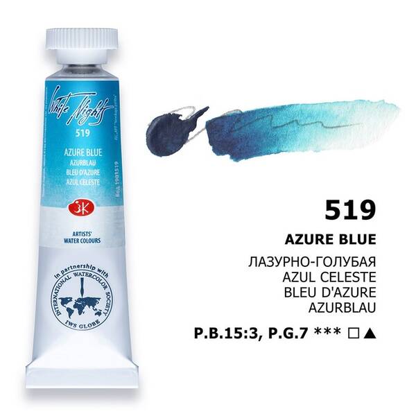 St. Petersburg White Nights Tüp Suluboya 10Ml S1 519 Azure Blue - 1