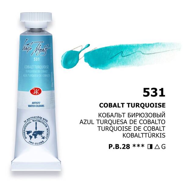 St. Petersburg White Nights Tüp Suluboya 10Ml S2 531 Cobalt Turquoise - 1