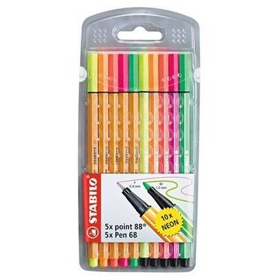 Stabilo Point 88+Pen 68 Neon 10'Lu Paket - 1