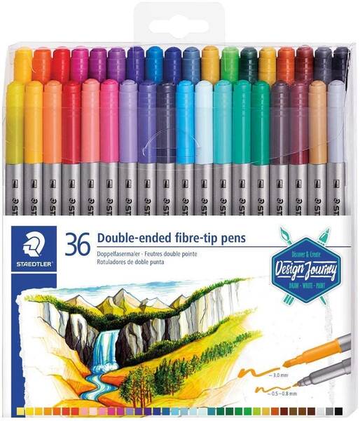 Staedtler 3200 Tb36 Çift Uçlu Keçeli Kalem 36'lı Kt - 1