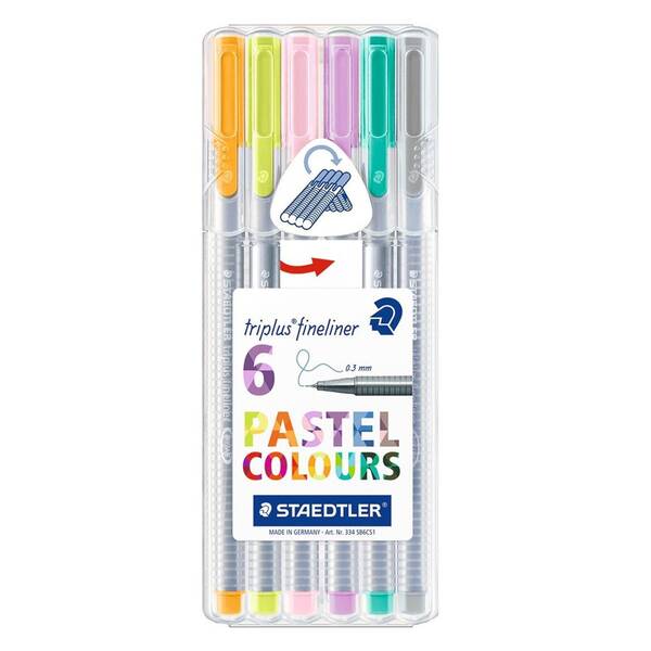 Staedtler 334 Sb6Cs1 Trip'lus Fineliner Pastel Renk - 1