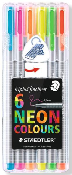 Staedtler 334 Sb6Cs3 Trip'lus Fineliner Neon Renk - 1