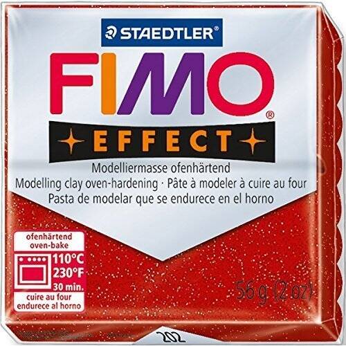 Staedtler Fimo Effect Modelleme Kili 57Gr 202 Glitter Red - 1