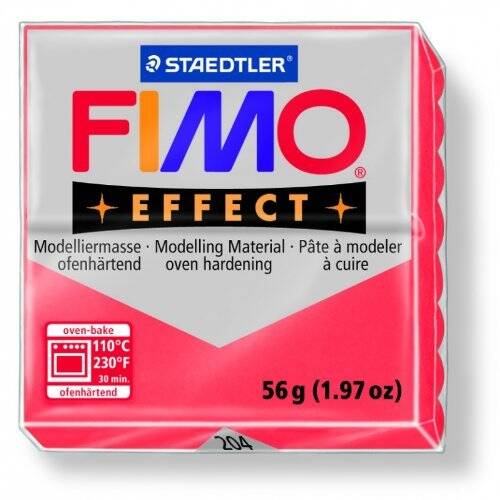 Staedtler Fimo Effect Modelleme Kili 57Gr 204 Translucent Red - 1