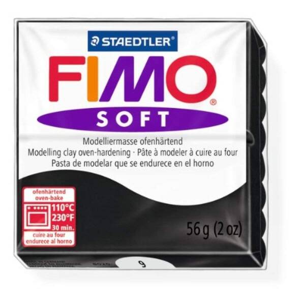 Staedtler Fimo Soft Modelleme Kili 57Gr 9 Black - 1