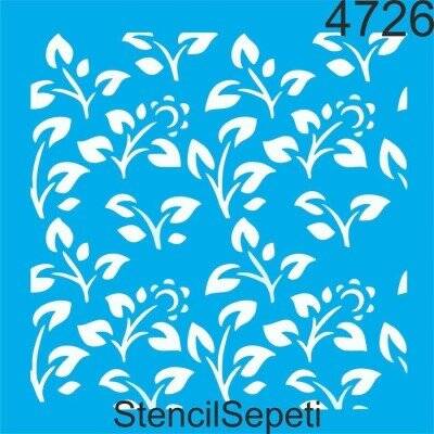 Stencil Sepeti Stencil 20X20 Kod:4726 Yapraklı Desen - 1