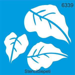 Stencil Sepeti - Stencil Sepeti Stencil 20X20 Kod:6339 Yapraklar