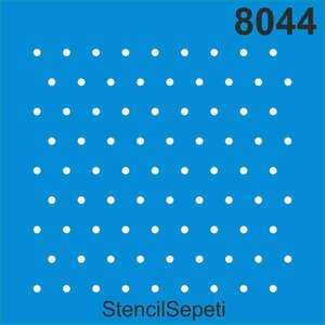 Stencil Sepeti - Stencil Sepeti Stencil 20X20 Kod:8044 Puantiyeli Desen