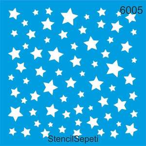 Stencil Sepeti - Stencil Sepeti Stencil 30X30 Kod:6005 Yıldızlar