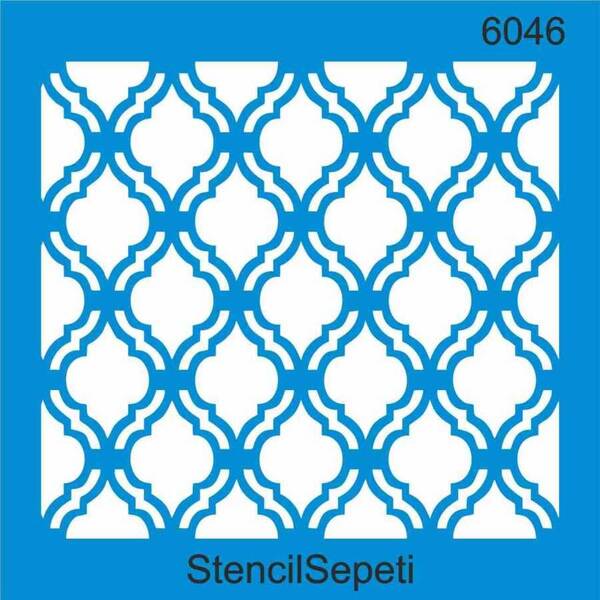 Stencil Sepeti Stencil 40X40 Kod:6046 Geometrik Fas Deseni
