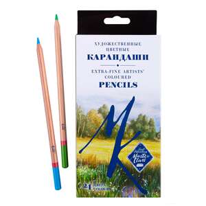 St.Petersburg Extra Fine Artists Coloured Pencils Master Class, 24 Colours, Carton Box - Thumbnail