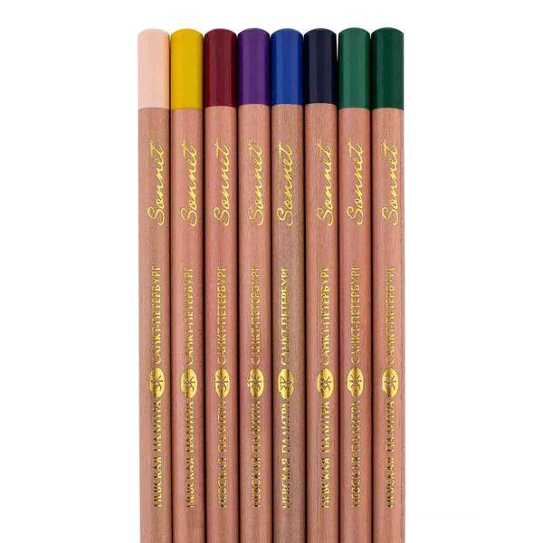 St.Petersburg Set Of Pastel Pencils Sonnet 8 Colours Provence
