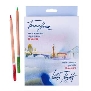 ST.Petersburg - St.Petersburg Watercolour Pencils White Nights, 36 Colours, Carton Box