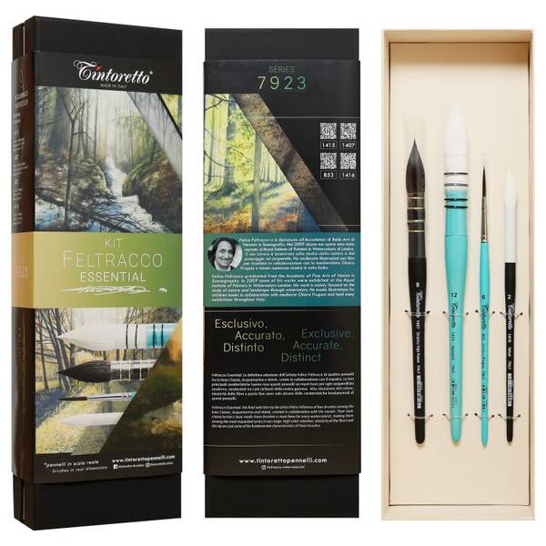 Tintoretto Feltracco Essential Selection Suluboya Fırça Seti Kit-7923 - 1