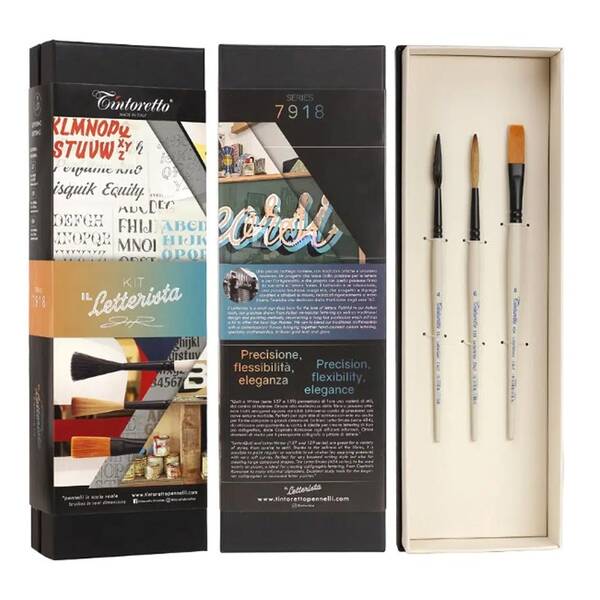 Tintoretto J&R Selection Sulu Boya Fırça Seti Lettering Kit-7918