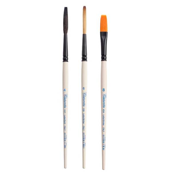 Tintoretto J&R Selection Lettering Yazı 3'lü Fırça Seti 8918 - 2