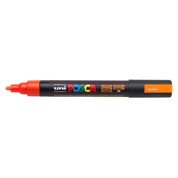 Uni Posca PC-5M Medium Marker 1.8-2.5 mm Fluorescent Orange - 1