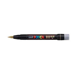 Uni - Uni Posca PCF-350 Brush Pen Marker 0.1-10 Mm Gold