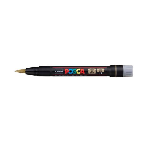 Uni Posca PCF-350 Brush Pen Marker 0.1-10 Mm Gold