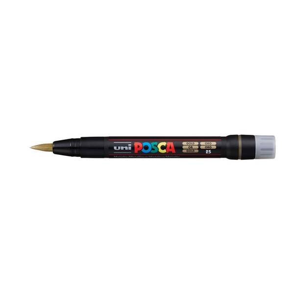 Uni Posca PCF-350 Brush Pen Marker 0.1-10 Mm Gold - 1