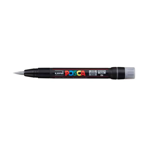 Uni Posca PCF-350 Brush Pen Marker 0.1-10 Mm Silver