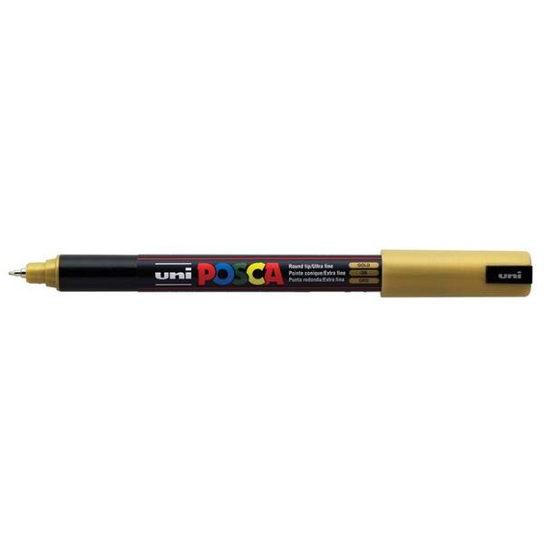 Uni Posca PC-1MR Ultra Fine Marker 0.7 mm Gold - 1