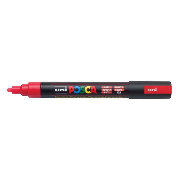 Uni Posca PC-5M Medium Marker 1.8-2.5 mm Fluorescent Red - 2