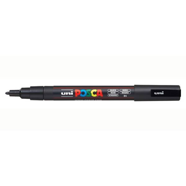 Uni Posca PC-3M Fine Marker 0.9-1.3 mm Black - 1